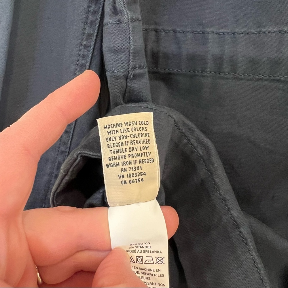 L.L. Bean Classic Utility Jacket Navy Blue Zip Snap Womens Small Barn Chore Work - Picture 8 of 8